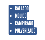 rallado molido campirano pulverizado